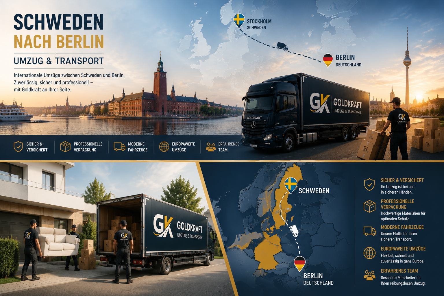 Goldkraft Schweden Berlin Umzug