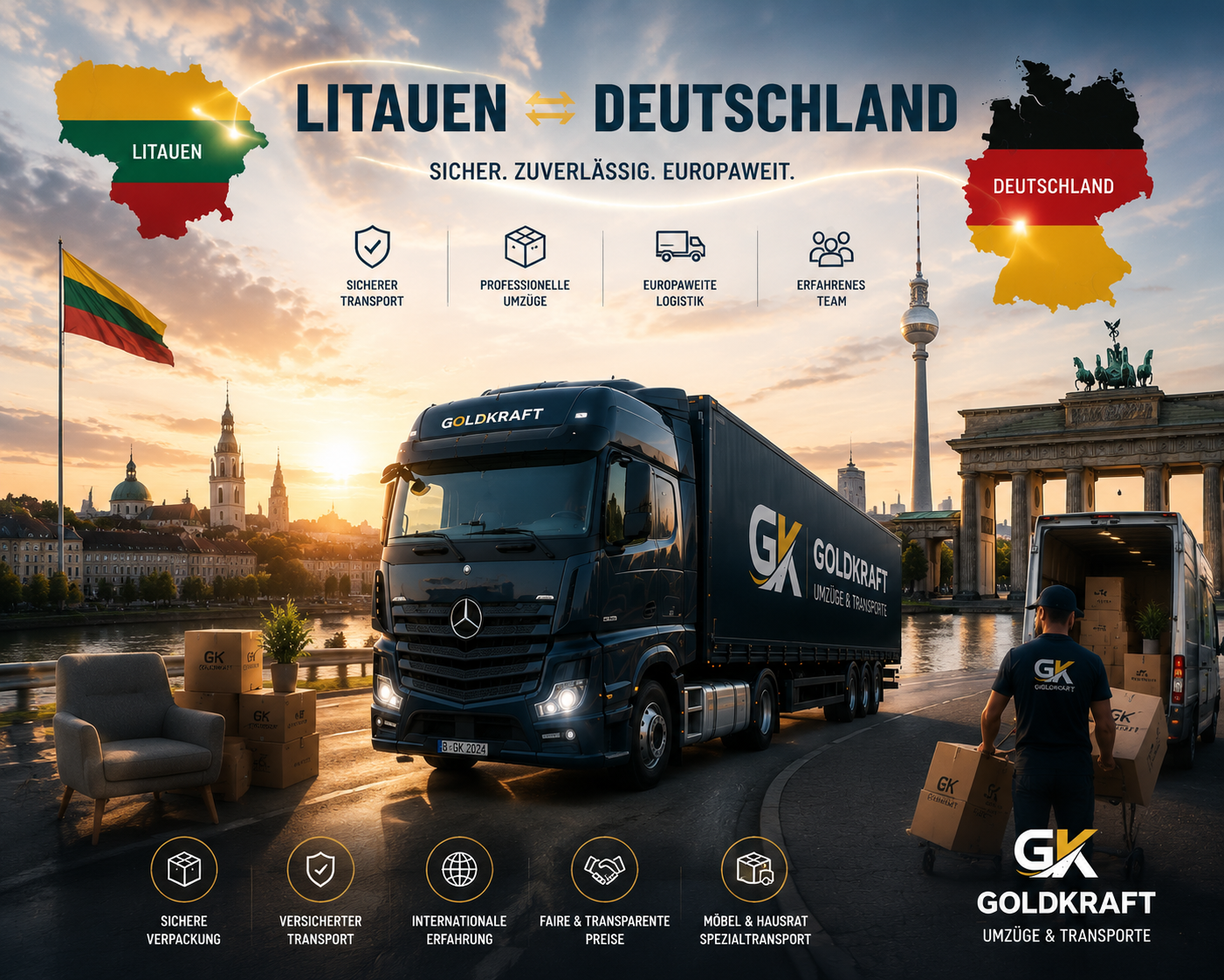 Goldkraft Litauen Berlin Umzug