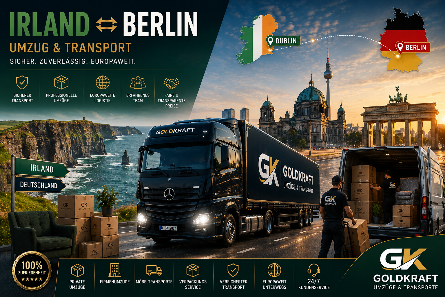 Irland Berlin Deutschland Umzug
