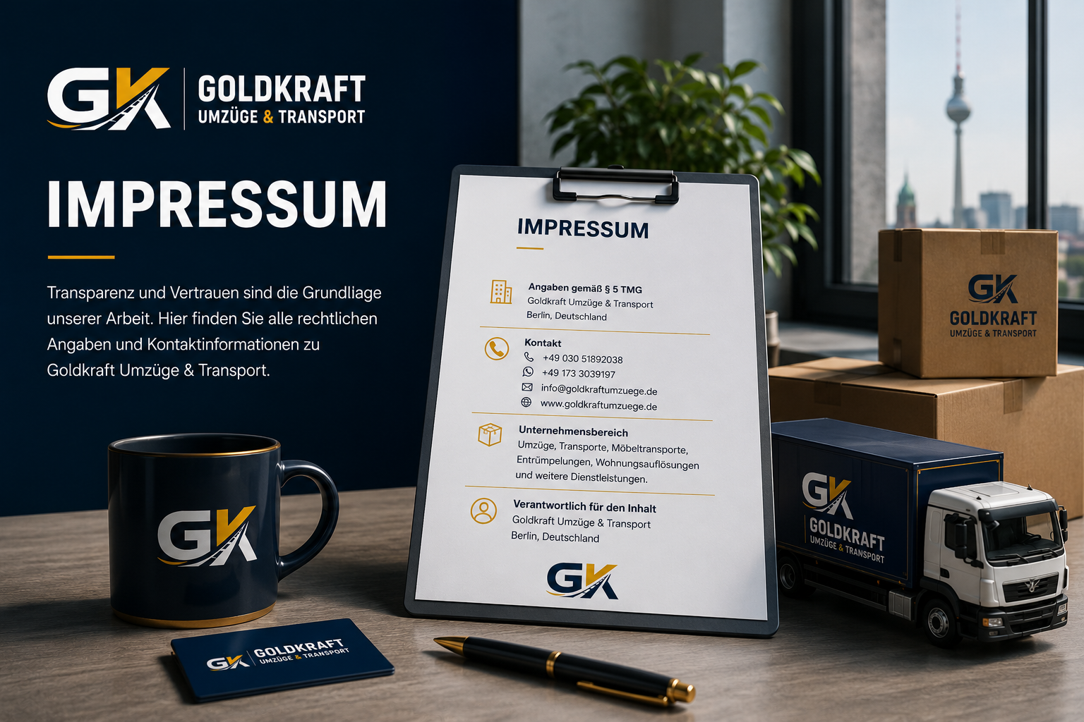 Goldkraft Umzüge Impressum Berlin