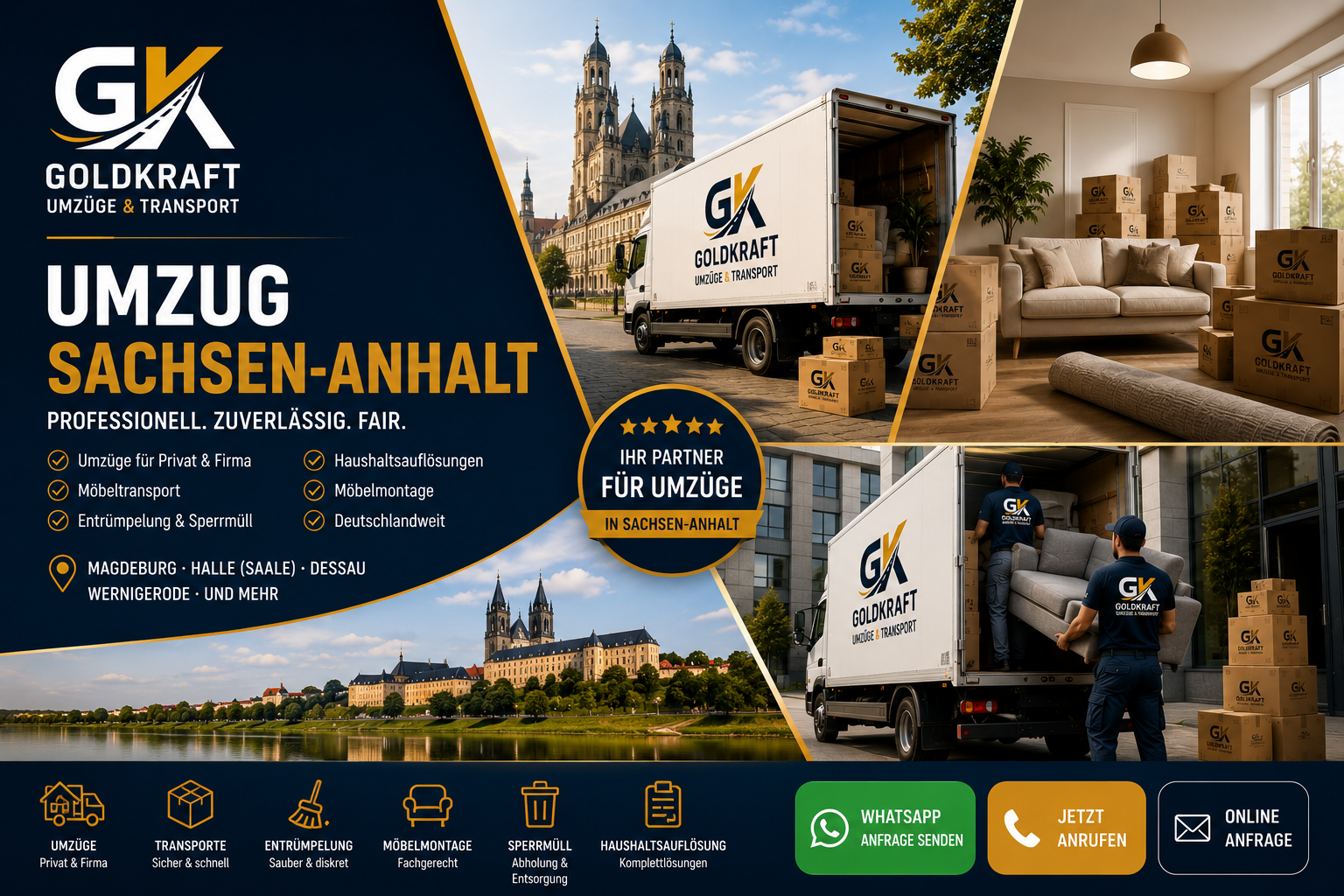 Umzug Sachsen-Anhalt Goldkraft Umzüge