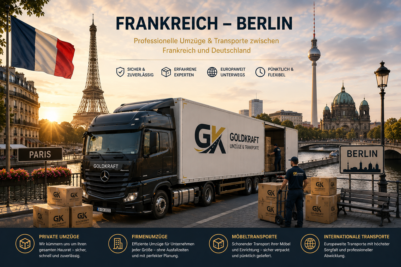 Goldkraft Umzüge und Transport Frankreich Berlin Umzug