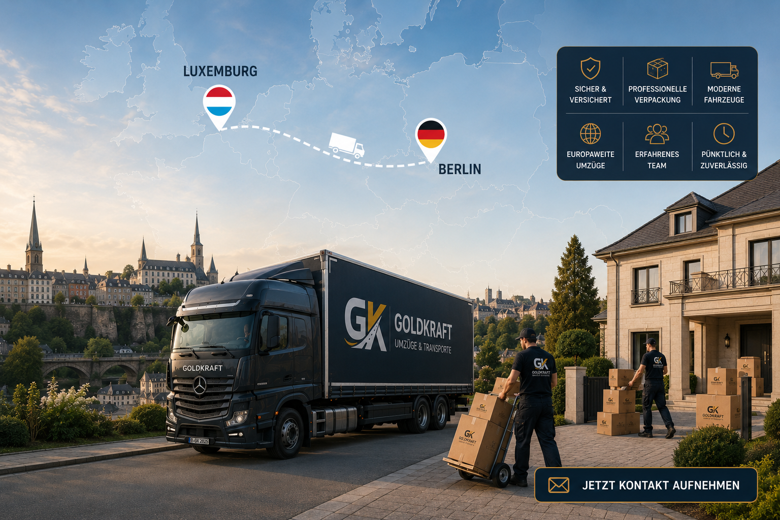 Goldkraft Luxemburg Berlin Umzug